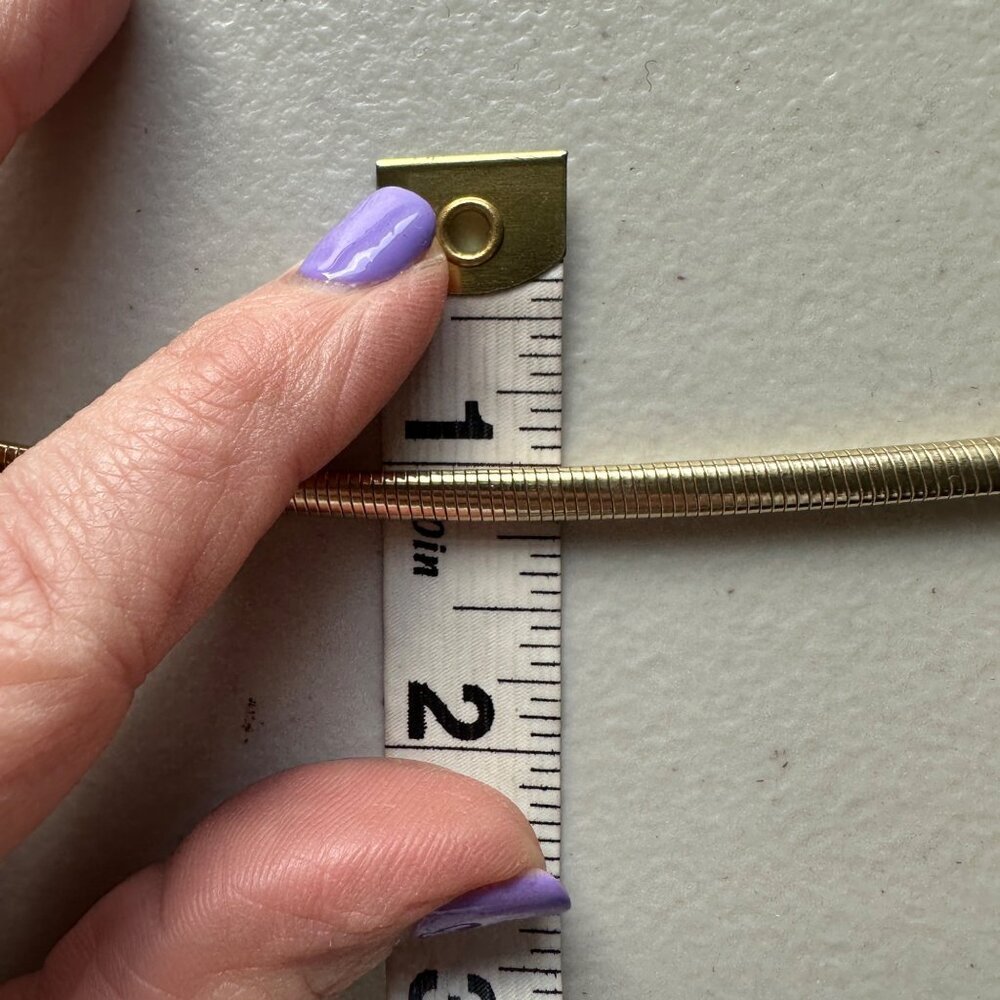 Vintage Stretch Oval Buckle Metal Coil Belt Gold Womens Size XS 80's 90's Glam - Picture 6 of 8